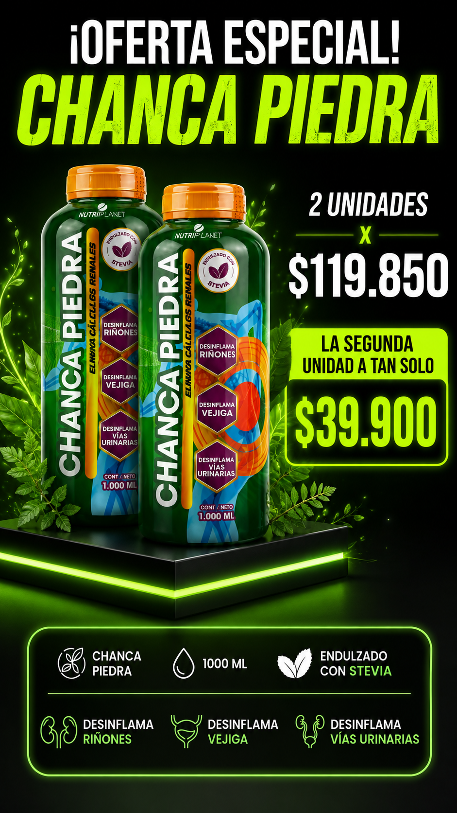 Oferta Chanca Piedra 2 unidades