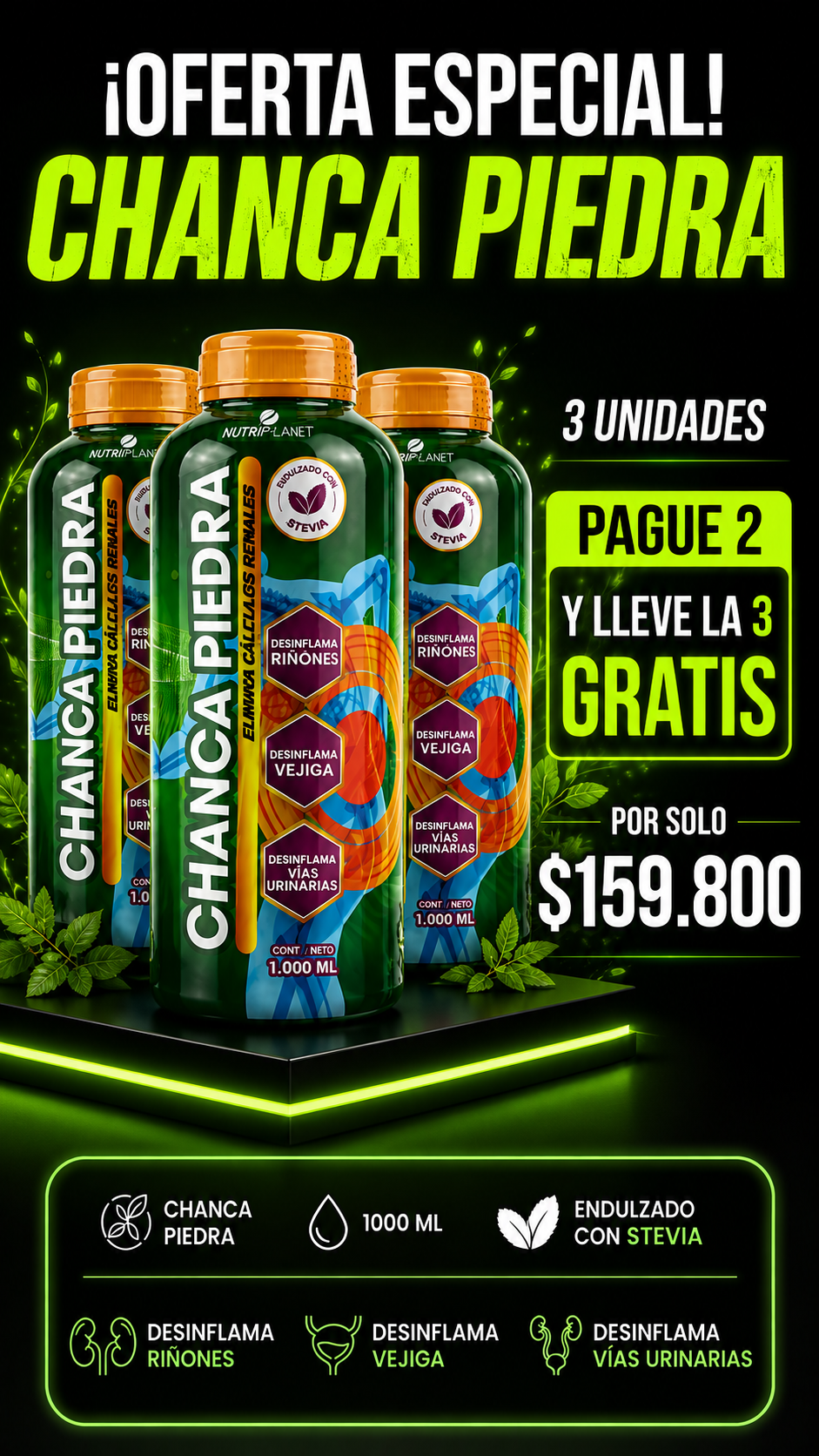 Oferta Chanca Piedra 3 unidades