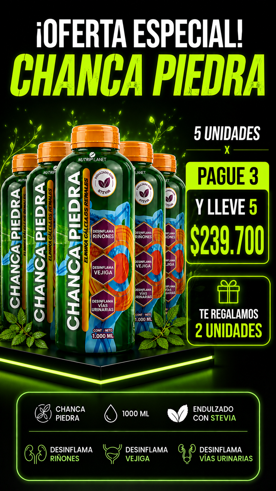 Oferta Chanca Piedra 5 unidades