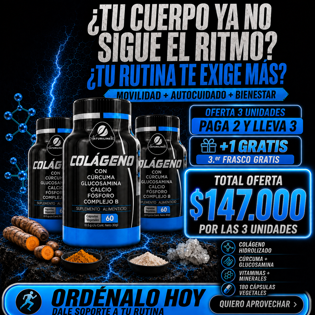 Colágeno con Cúrcuma - paga 2 y lleva 3