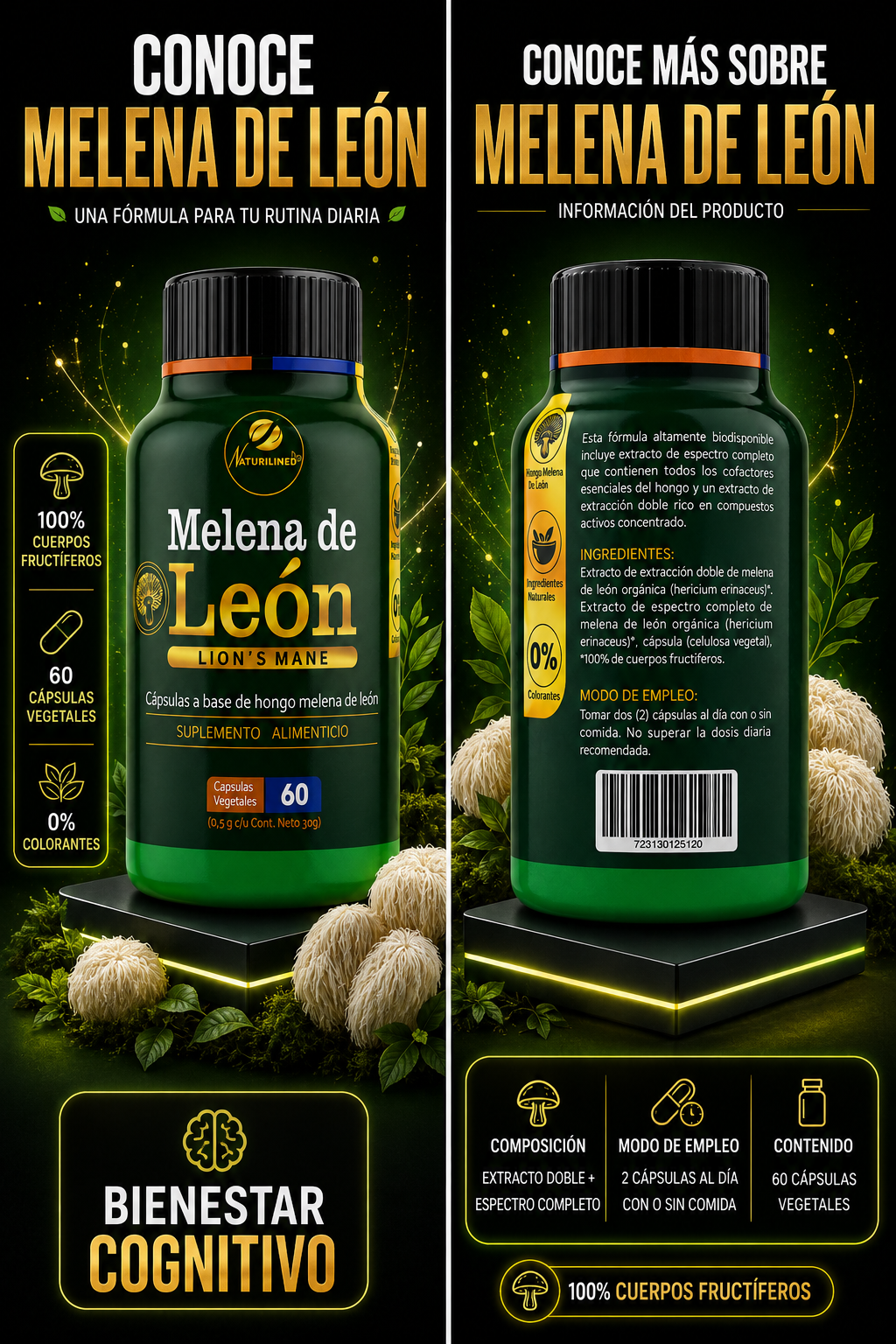 Información Melena de León Naturilined