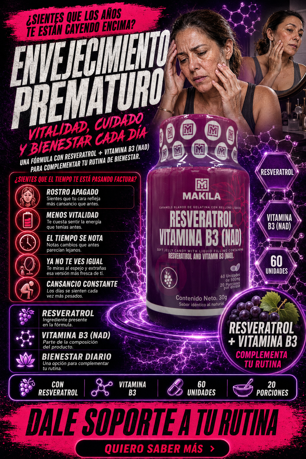 Resveratrol con Vitamina B3