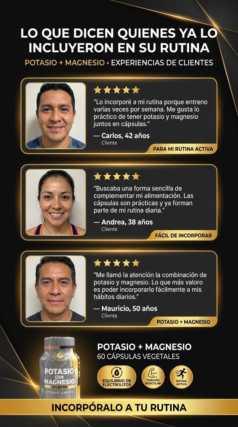 Testimonios Potasio con Magnesio Naturilined
