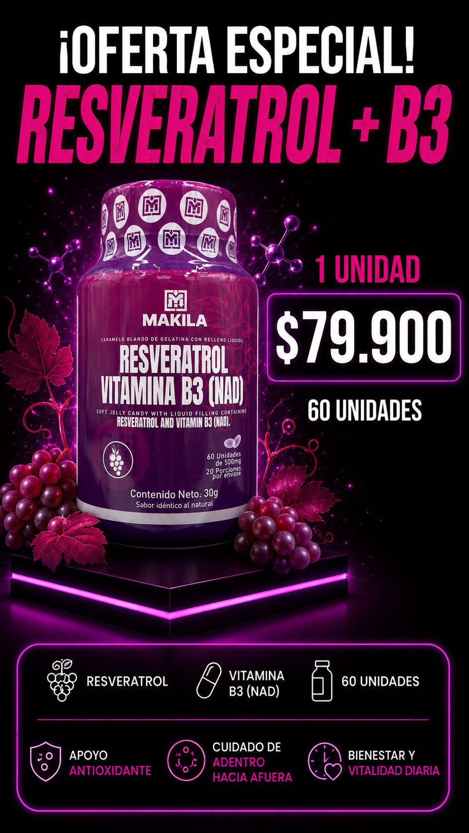 Oferta Resveratrol 1 unidad