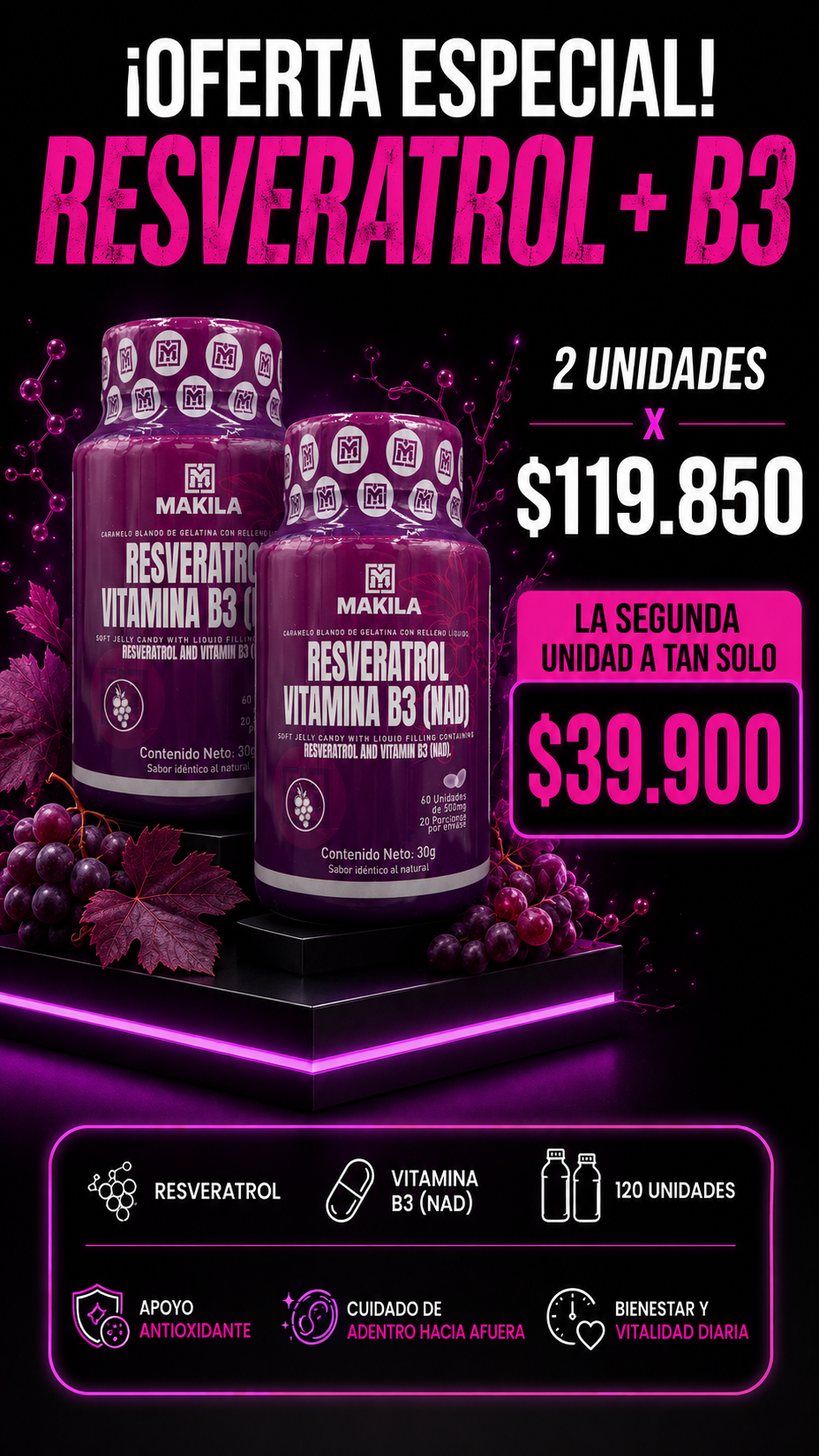 Oferta Resveratrol 2 unidades