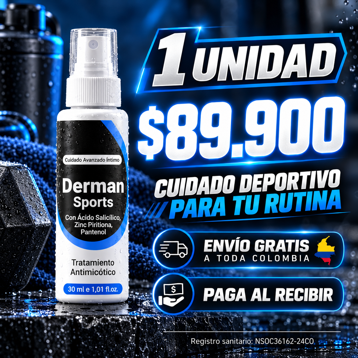 Oferta Derman Sports 1 frasco
