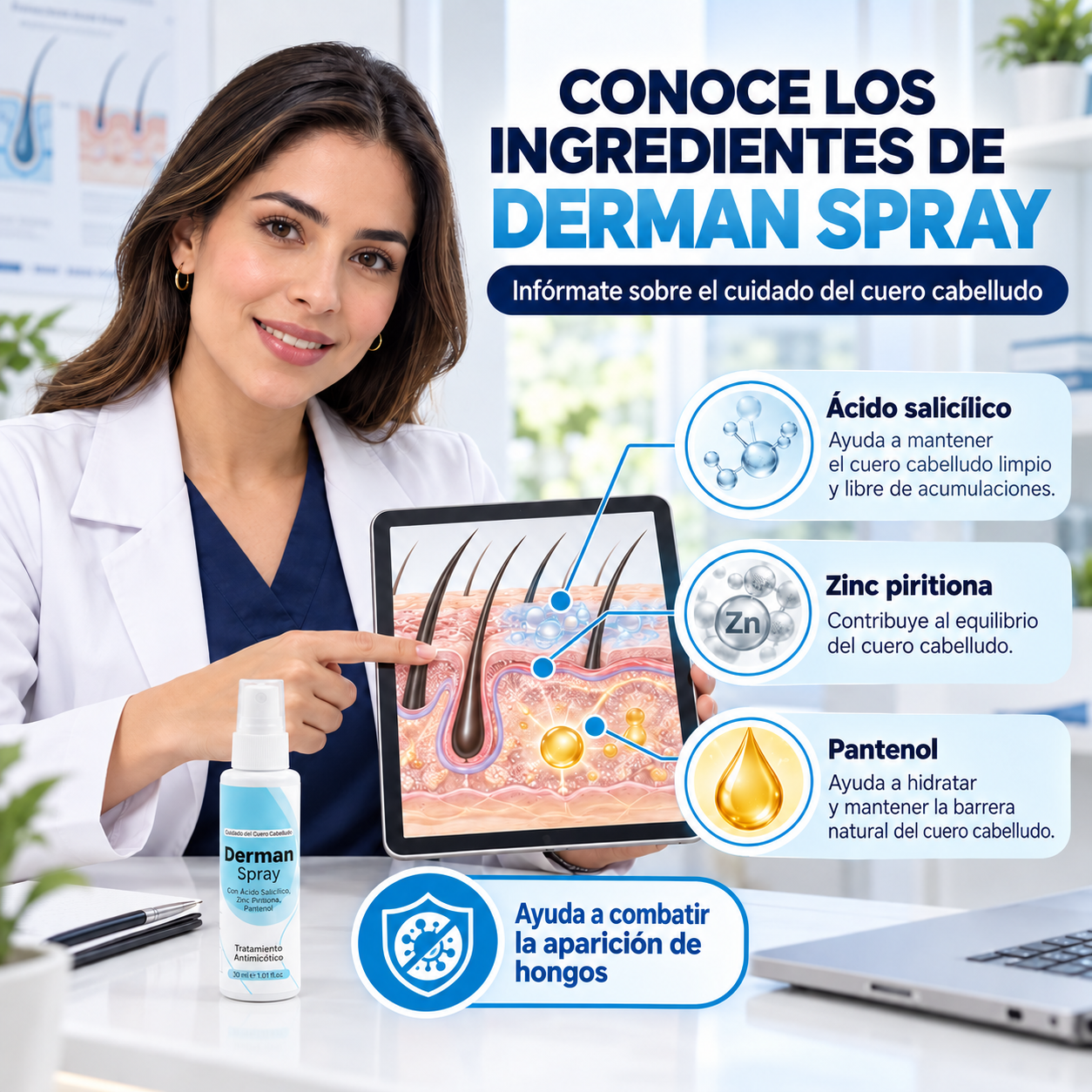 Respaldo de Derman Spray