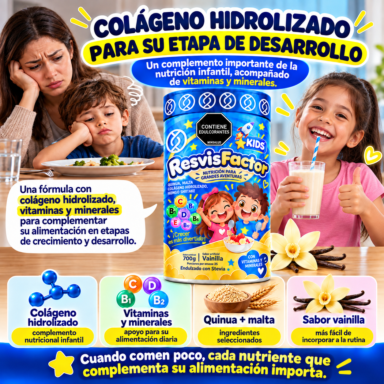 Beneficios del colágeno en ResvisFactor Kids