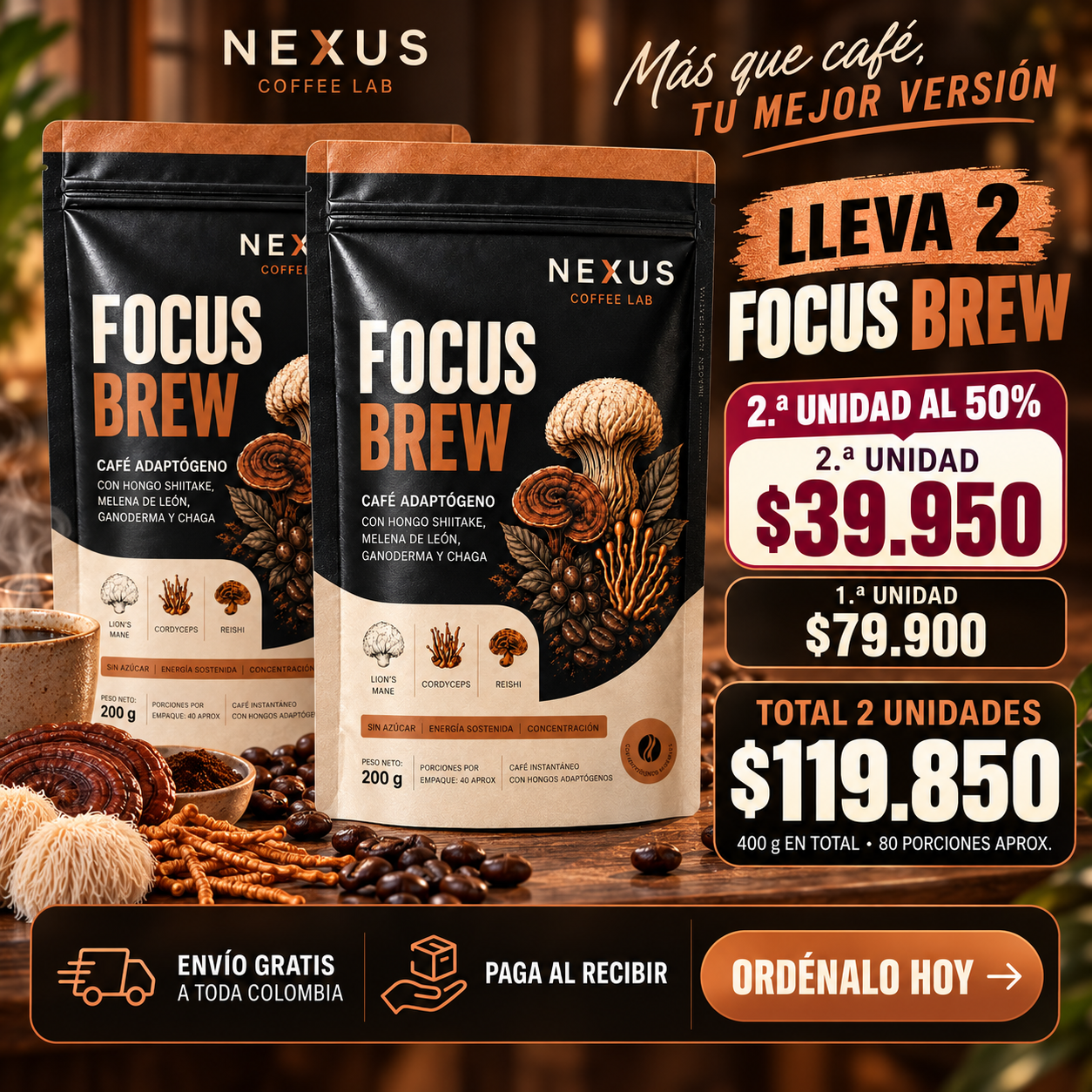 Oferta Focus Brew 2 unidad