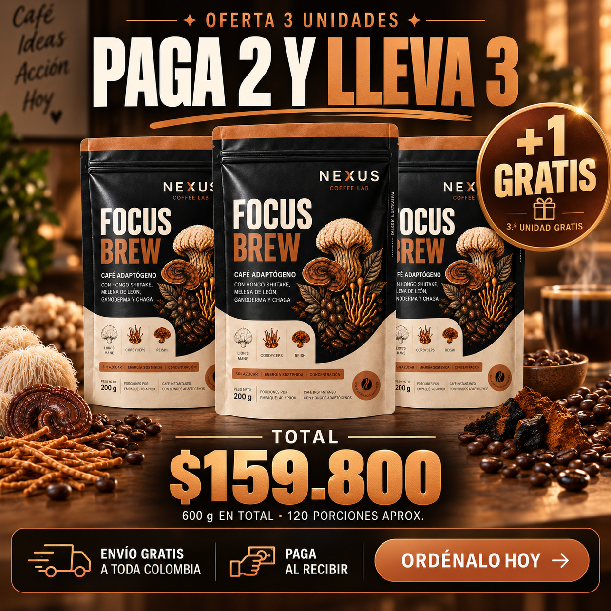 Oferta Focus Brew 3 unidad