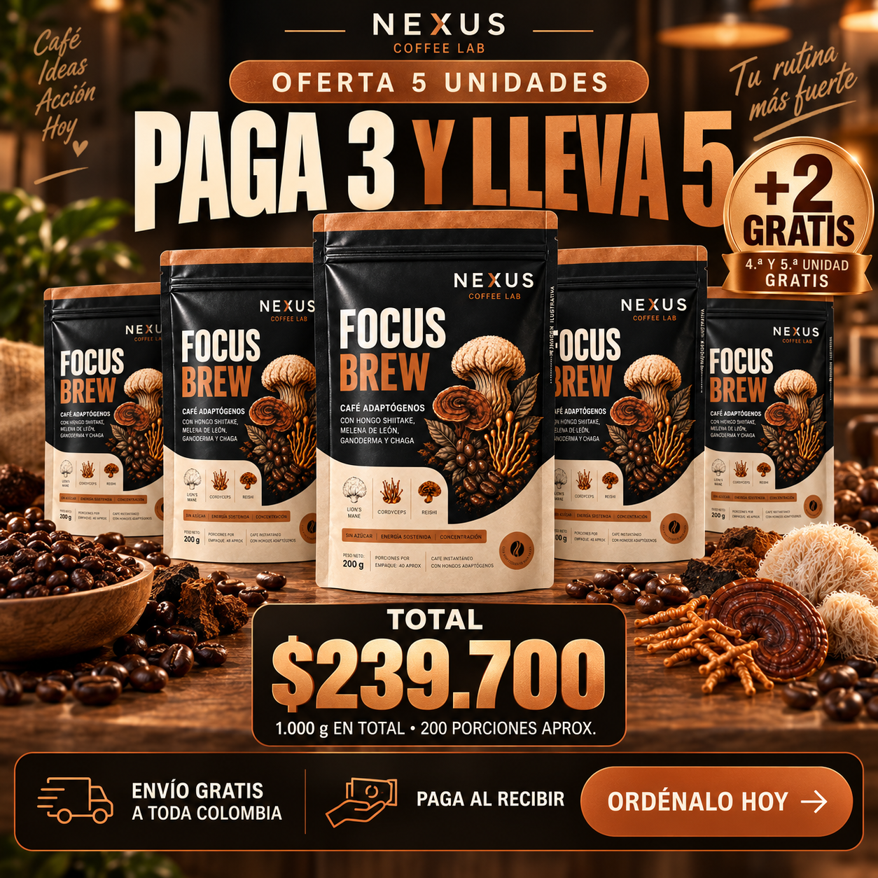 Oferta Focus Brew 5 unidad