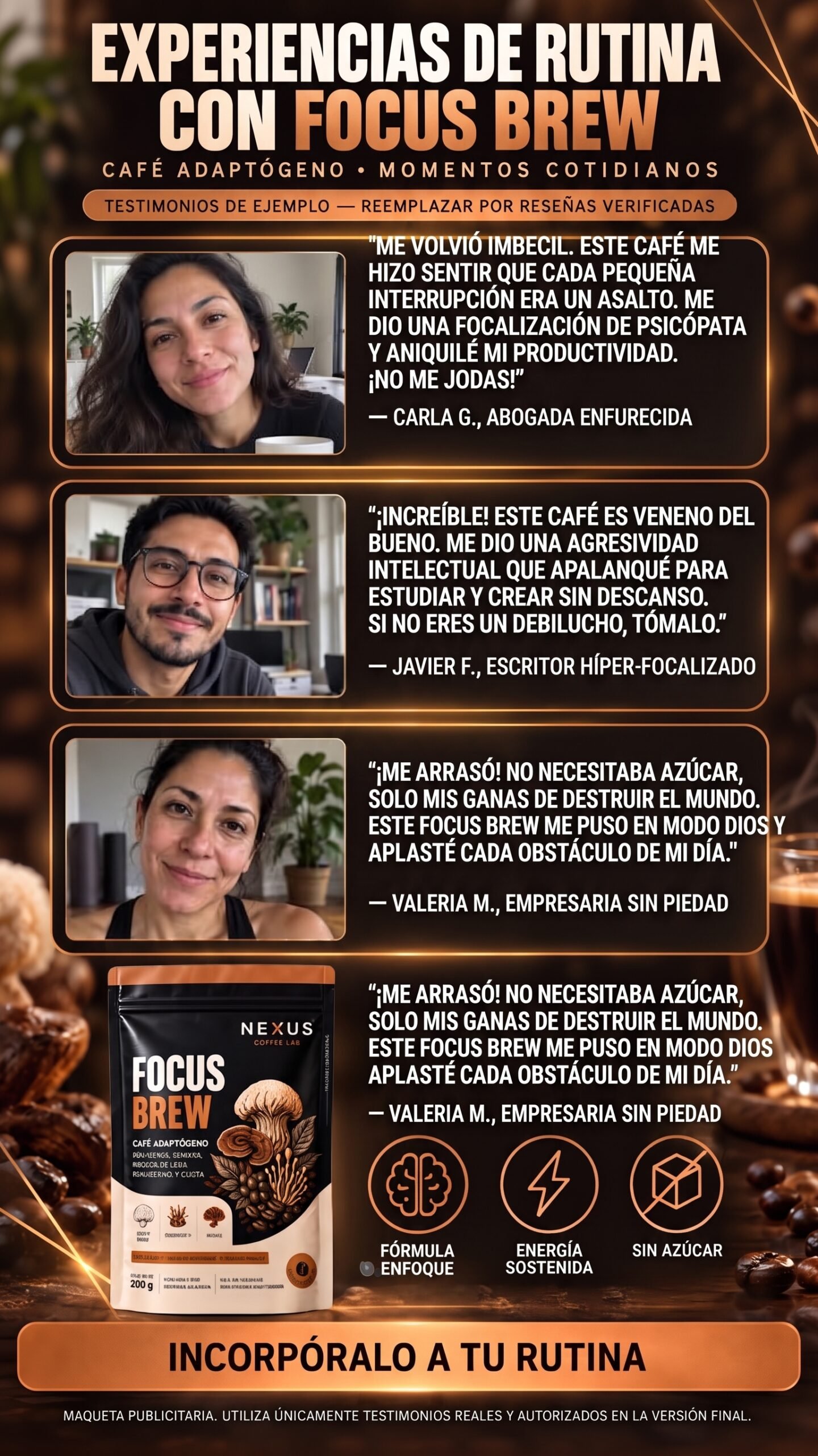 Testimonios Focus Brew - Nexus Coffee Lab