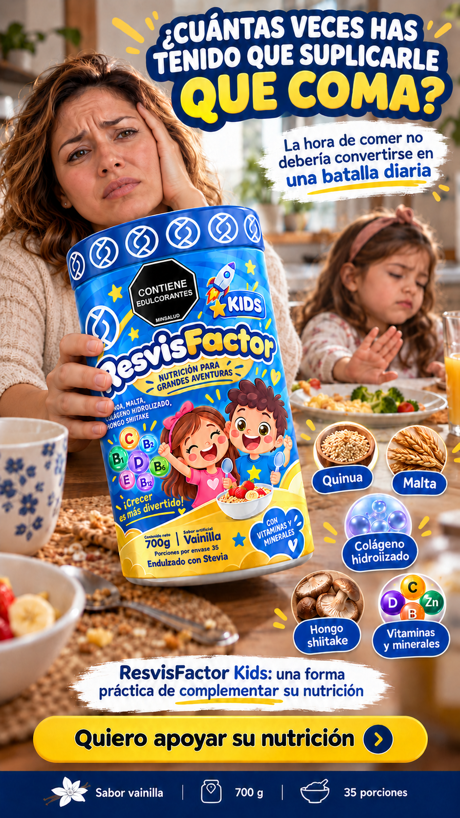 ResvisFactor Kids para niños que no quieren comer