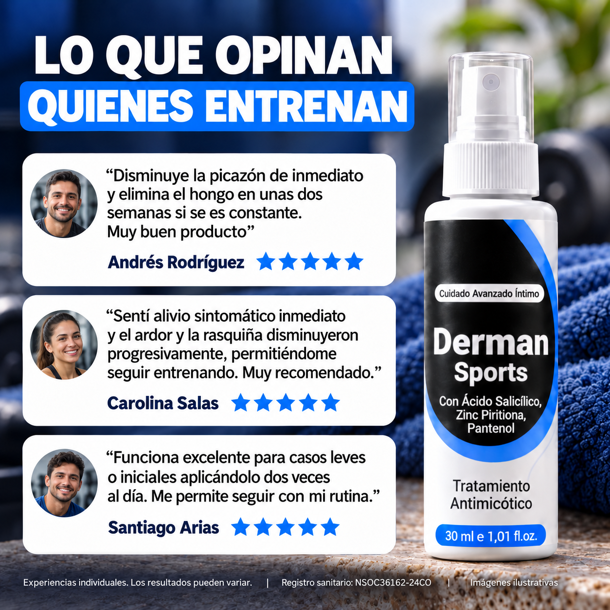 Testimonios de deportistas que usan Derman Sports